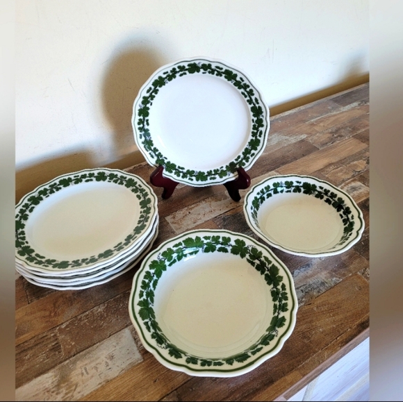 Meissen Germany antique19th century plates. Set of 8.